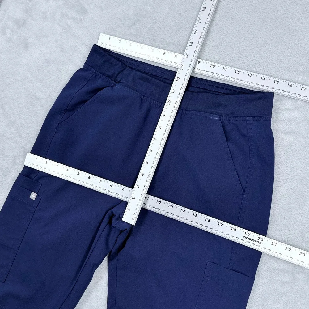 Figs Axim Cargo Scrub Pants Mens Medium Navy Blue Drawstring Technical T2001